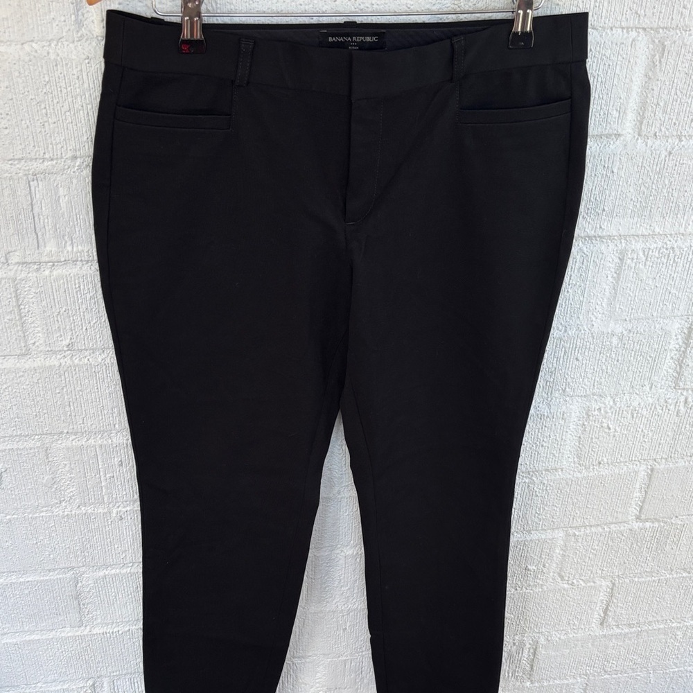 Banana Republic Sloan Classic Black High Rise Trousers sz 10 - Picture 2 of 8